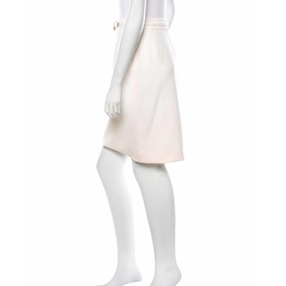 ESCADA Vintage Virgin Wool Creme Skirt - Picture 3 of 7